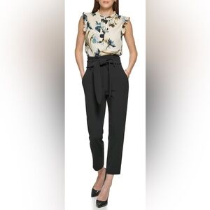 DKNY Womens Paperbag Waist Pant